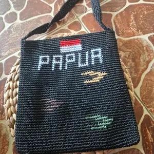 TAS NOKEN PAPUA MOTIF DORENG TAS RAJUT PAPUA