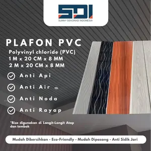 [ UKURAN 1 METER ] PLAFON PVC UKURAN 1 METER TEBAL 8MM MEWAH DAN BERBAGAI MOTIF WARNA DAN CORAK