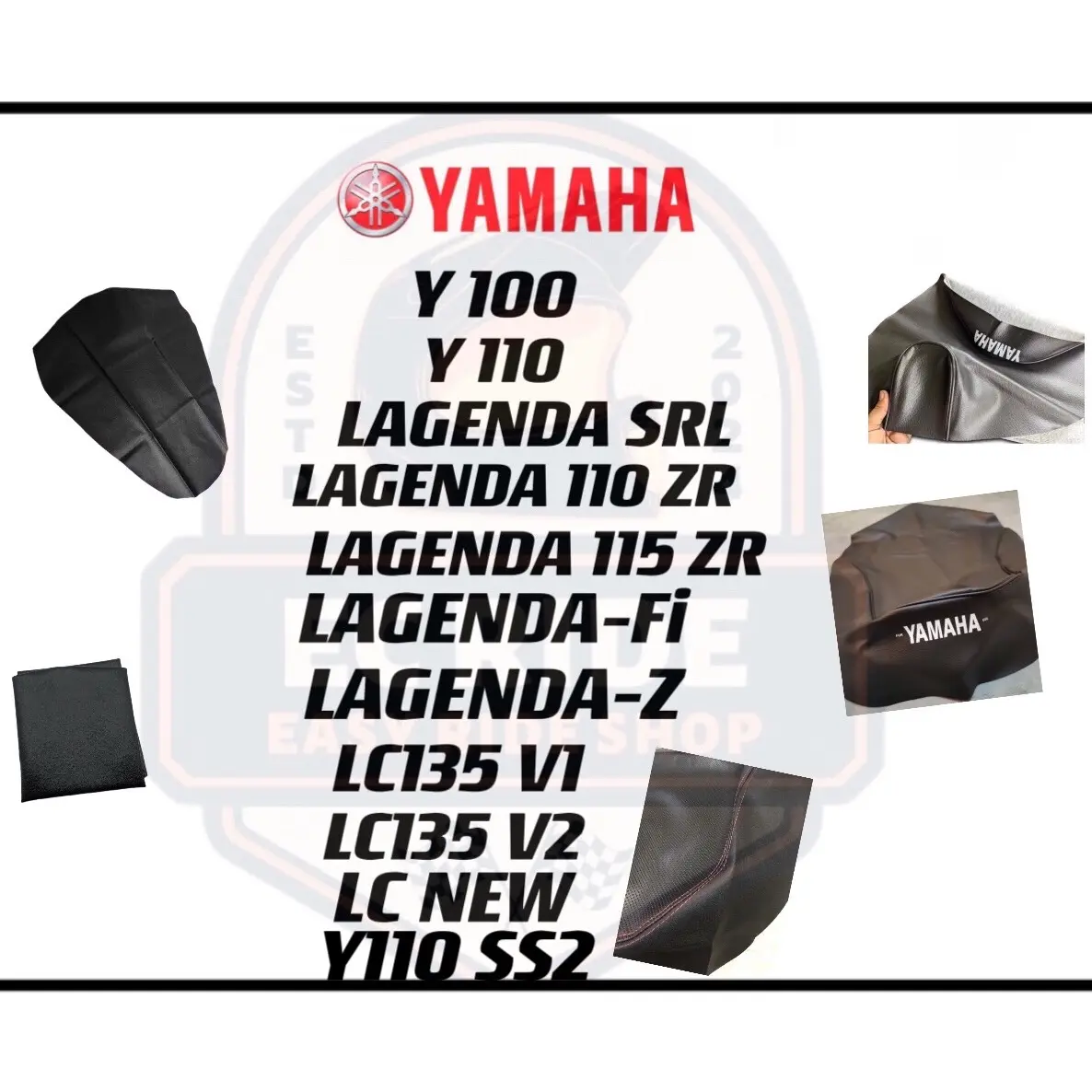 YAMAHA SEAT COVER SARUNG KUSYEN Y100 Y110 SRL LEGENDA-Z LEGENDA-ZR LCV1 LCV2 LC NEW Y110 SS2 LEGENDA-Fi SEAT COVER SARUNG KUSYEN SEAT CUSION KILIT SEAT COVER STAPLES!!!
