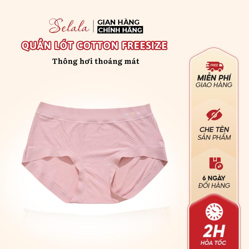 Quần Lót Nữ Cotton Selala Lỗ Thông Hơi Thoáng Khí Co Giãn 4 Chiều Kháng Khuẩn QC60