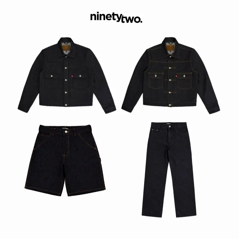 [ SALE XẢ ] 13,5 Oz - Set Raw Denim NINETYTWO - JACKET - CARPENTER - PANT - SHORT