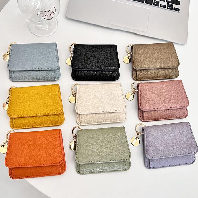 Ins Ví Đựng Tiền Xu Phong Cách Hàn Quốc Cho Nữ, Ví Ngắn Thời Trang Đa Chức Năng Có Khóa Kéo, Ví Gấp Ba, Ví Đựng Tiền Xu / Ví