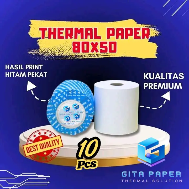 KERTAS THERMAL 58X30 57X30 57X40 57X48 80X50 80X80 CORELES HITAM PEKAT 10 PCS 50 PCS 100 PCS Struk Roll lebel 2