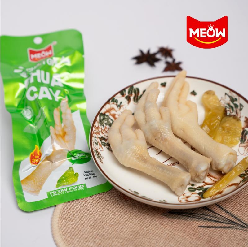 Chân gà chua cay hiệu Miao 40g | Món ăn nhẹ chân gà ngon, mềm, cay, ngọt và giòn, ăn liền. Tươi