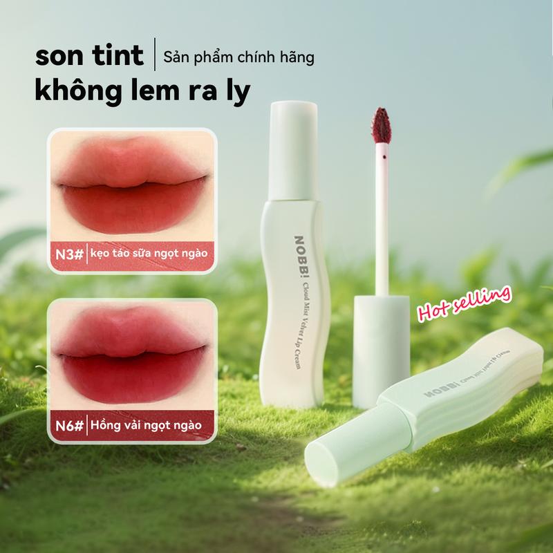 【NOBB! Son không dính cốc 12h | Chất velvet lì lên màu chuẩn bền lâu nhẹ môi dưỡng ẩm không khô