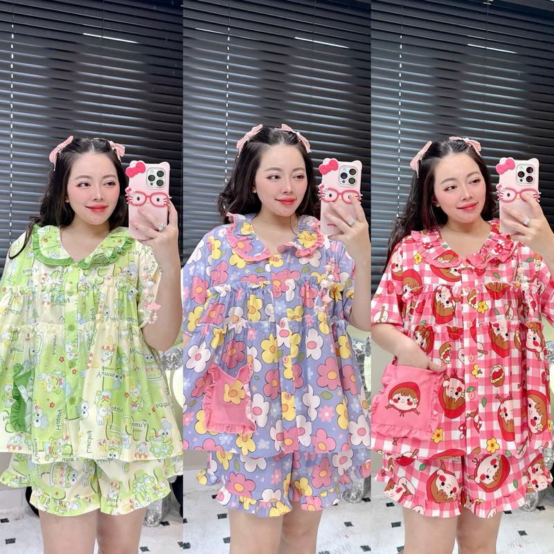 *Phiên live mở bán [LỤA HÀN] ĐỒ BỘ NỮ ĐÙI BÈO 2 TẦNG BABYDOLL, chất liệu lụa hàn, Phương Tipi