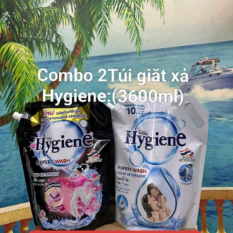  Combo 2 túi giặt xả Hygiene Thái Lan 1800ML  Sạch sâu Lưu Hương Lâu Làm Dịu Nhẹ Cho Da,,,, 