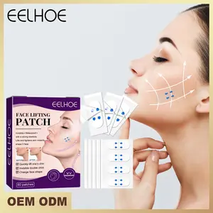 Eelhoe Stiker Pengangkat Tak Terlihat Wajah, Bentuk V Biji Melon Pengencang dan Pengencangan Dagu Pudar Kerut Pembentuk