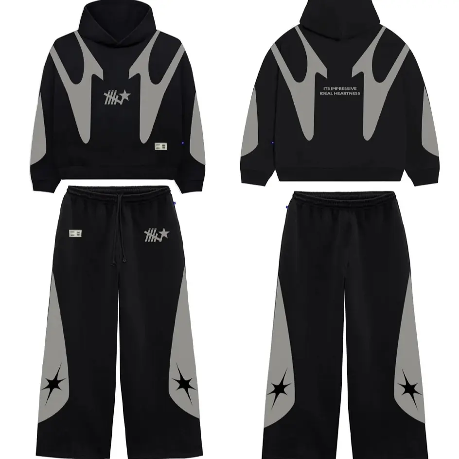 HEARTNESS Hoodie Boxy Y2K Oneset Dark Fleece 280-320gsm Original