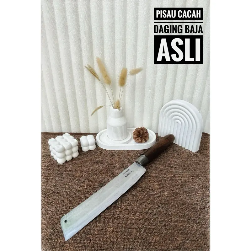 Pisau Cacah Daging/Sayur Bahan Baja Pir Asli Super tajam Ukuran 38 Cm Tebal 3 mm Kitchenware 2