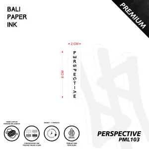 Tato Letter Perspective PML103 Premium Stiker Temporary Tatto By Bali Paper Ink