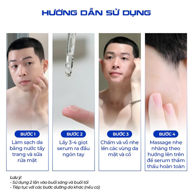 Serum dưỡng trắng da mặt nam giới Nio-C SEVENLAB dưỡng sáng, mờ thâm vượt trội 30ml 7