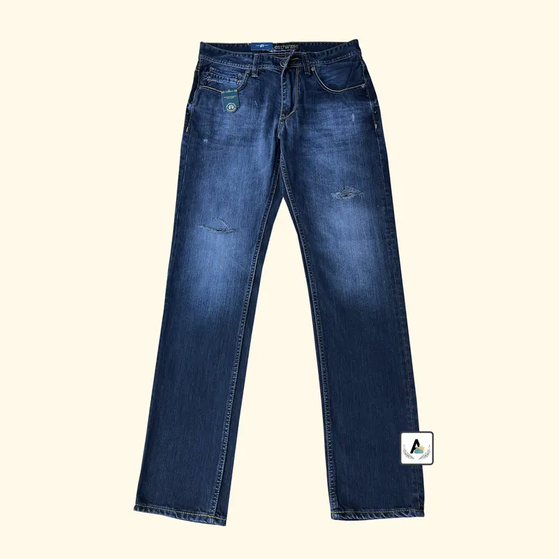 Celana Denim Pria Panjang Sobek Arguweso Casual Retro Jeans 0