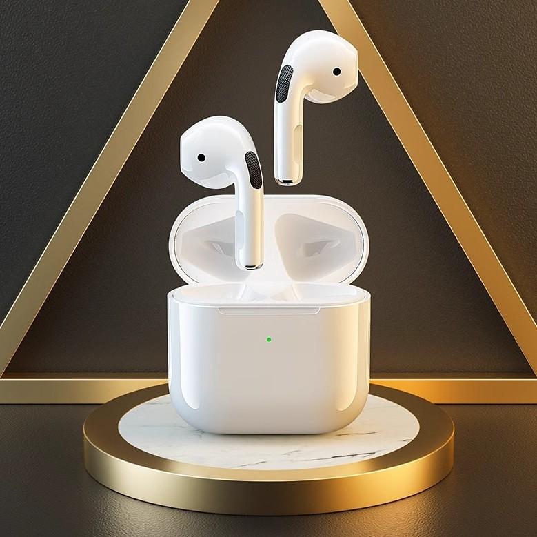 Tai nghe không dây Pro4, thiết kế nhét tai đôi, thời gian chờ cực dài, âm bass stereo, giảm tiếng ồn, dạng headset/loa