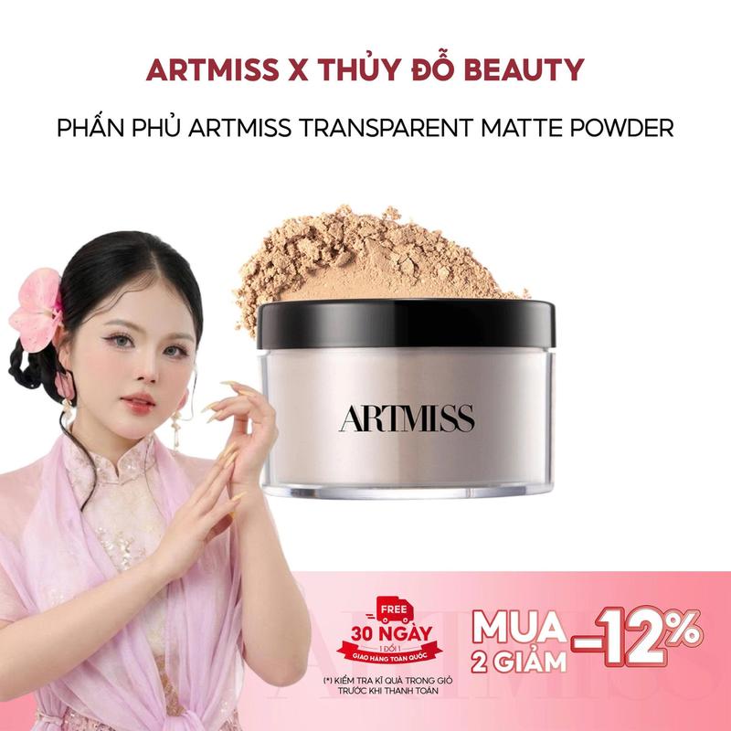 Phấn phủ bột ARTMISS transparent matte powder kiểm soát dầu 24h 30g