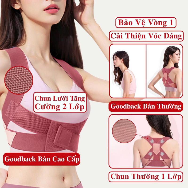 Đai Chống Gù Lưng Bảo Vệ Định Hình Vòng 1 andego Hỗ Trợ Tập Luyện Cải Thiện Vóc Dáng [Mã Good Back], Đai Bảo Vệ V 1, Đai Nâng Ngực Nữ, Đai Nâng Vòng 1, Đai Tập Gym Nữ Bảo Vệ Ngực, Đai Chỉnh Dáng, Đai Định Hình Chỉnh Dáng, Đai Lưng Tập Gym Nữ, Nịt Chống Gù