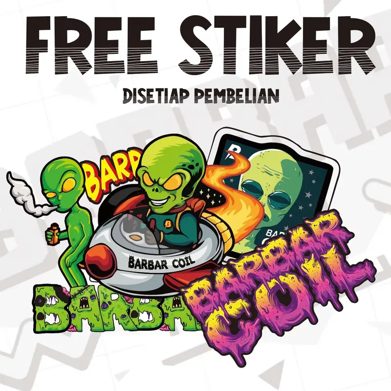 (BESERTA ISINYA) BARBAR STIKER BAHAN ANTI AIR BISA PILIH WARNA 3