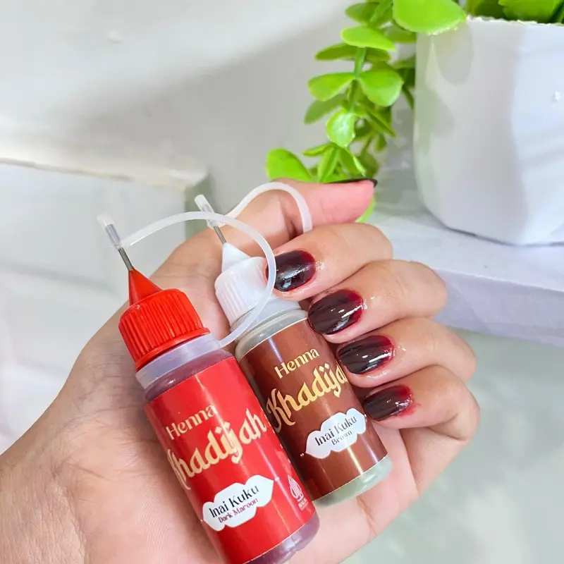 (Dapat 4pcs) Paket lengkap Ombre Henna Khadijah Nail Buffer Vitamin kuku 7