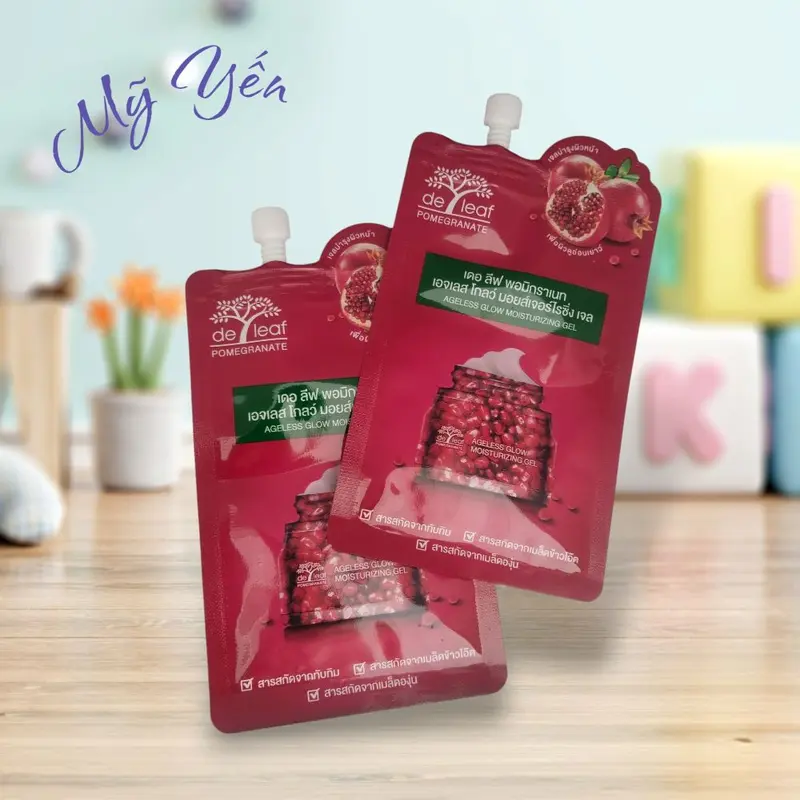 1 TUÝP 6G GEL DƯỠNG ẨM LỰU ĐỎ DELEAF POMEGRANATE. (Chăm Sóc Da) Women 0