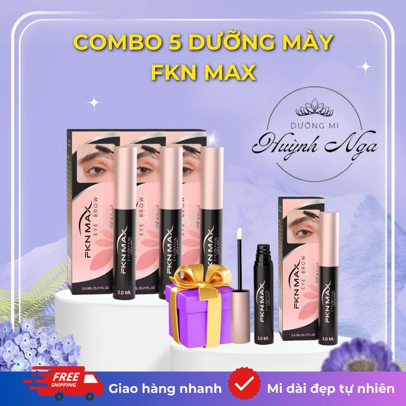 FKN COSMETIC Combo 5 Dưỡng Mi Mày FKN MAX Phiên Bản Giới Hạn Cao Cấp Hỗ Trợ Cải Thiện Lông Mày Thưa Ngắn Cho Nam Và Nữ