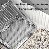 Gambar Serokan Pasir  Cat Litter Skoop Kucing Sekop Debu Logam Kucing Sekop Serokan Pasir Stainless Sekop Kotoran Hewan Penyerok Pasir Serbaguna - Perak dari Vixplorn MALL Kab. Tangerang 5 Tokopedia