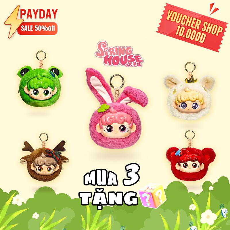 Spring House BLINDBOX UnaBaby V1 Mini Móc khóa Túi Thú nhồi bông ...