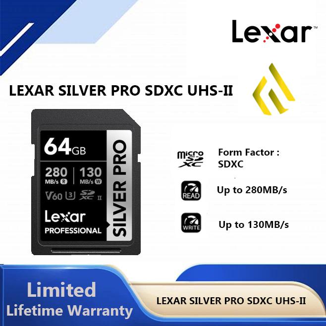 Gambar Lexar Professional Silver Pro SDXC UHS-II V60 64GB - Memory SD Card 64 GB dari Trinity Plaza Kota Administrasi Jakarta Barat Tokopedia