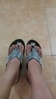 Product Review of Sandal Wedges Wanita Kekinian/ Sandal Wedges Wanita Model Jepit Manik-Manik Terbaru from a**a 0