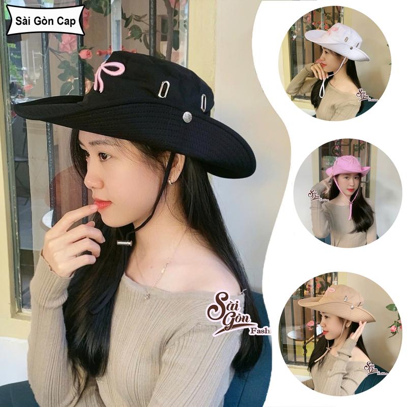 Mũ Bucket Cao Bồi Vành Rộng Chống Nắng Form Unisex Nam Nữ Hot Trend Hat