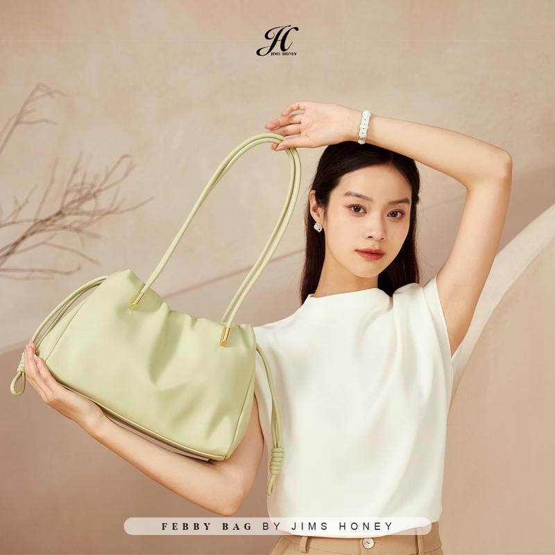 Jims Honey - Febby Bag - Tas Bahu Wanita Kulit Serut 2