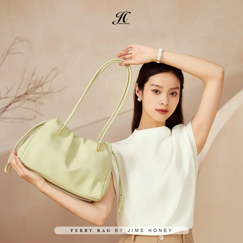 Jims Honey - Febby Bag - Tas Bahu Wanita Kulit Serut 2