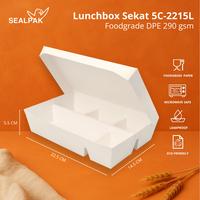 Gambar SEALPAK Lunchbox Kertas 4 Sekat & 5 Sekat Tebal Food Grade | ISI 25 Pcs | Ukuran M L | Polos - Sekat 4 M (Medium) dari SEALPAK Kota Administrasi Jakarta Pusat 5 Tokopedia