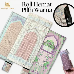 Sajadah Travel Roll Gulung PILIH WARNA Dan Motif ANTI SLIP Hemat Series Acichank Turkey