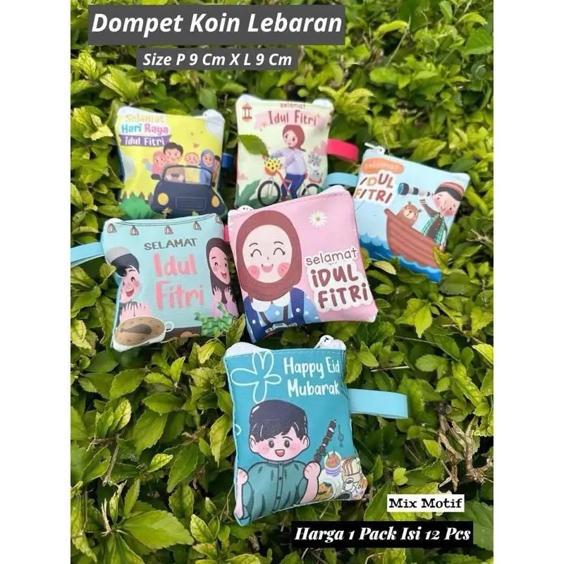 (12 pcs) dompet ampau lebaran uk 9x9 / ampau lebaran isi 12 pcs