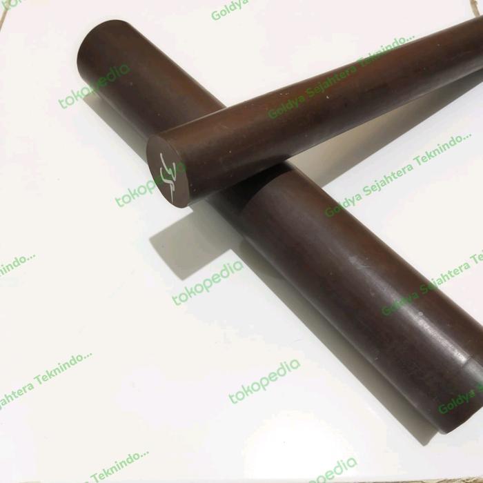 Carbon Teflon Brown Rod 20mm x 30cm - PTFE Karbon Bronze Batangan