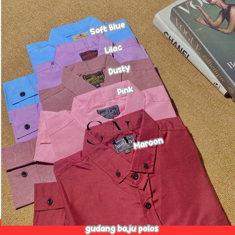 Kemeja Polos Lengan Panjang Bahan Katun Tebal  1 pcs 8
