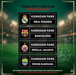 1 HARI KIRIM Hiasan dinding Pintu Kamar Kawasan Fans Bola Ukuran 10x30cm Free Double Tape