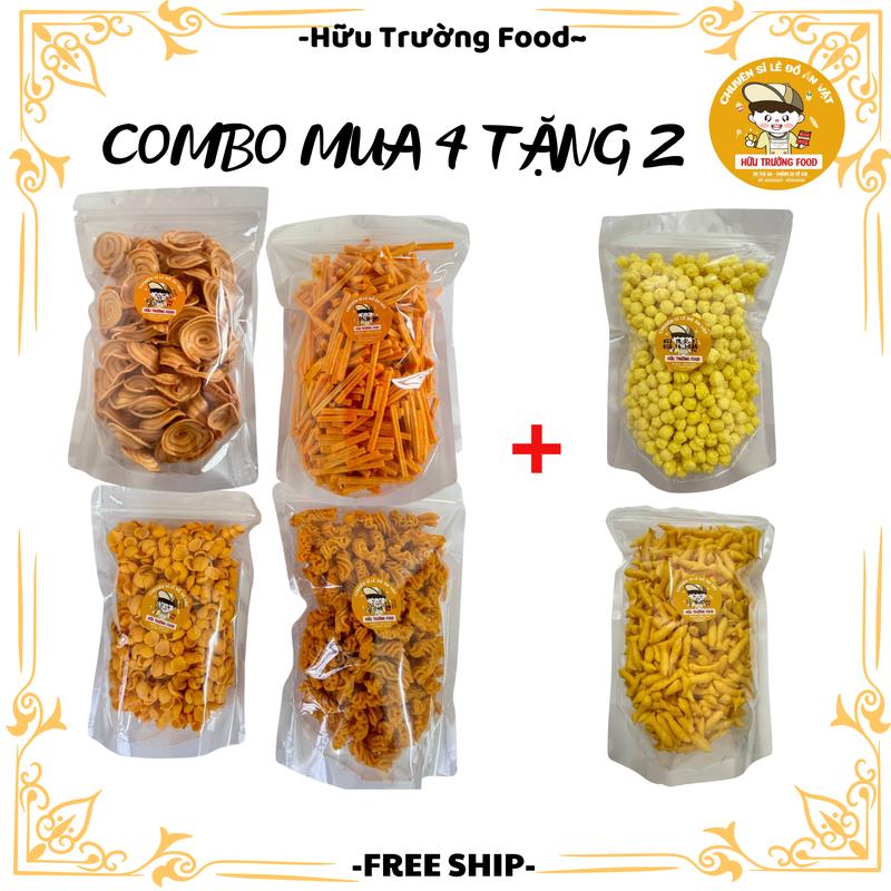 [MUA 4 TẶNG 2] COMBO 6 GÓI SNACK ĂN VẶT TẶNG NGÔ +CÁ MIX NGẪU NHIÊN HOẶC CHỌN VỊ MIỄN PHÍ VẬN CHUYỂN