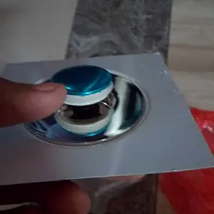 Saringan Got Injak Pop Up Stainless Steel Floor Drain Tutup lubang Saluran Air Anti Bau