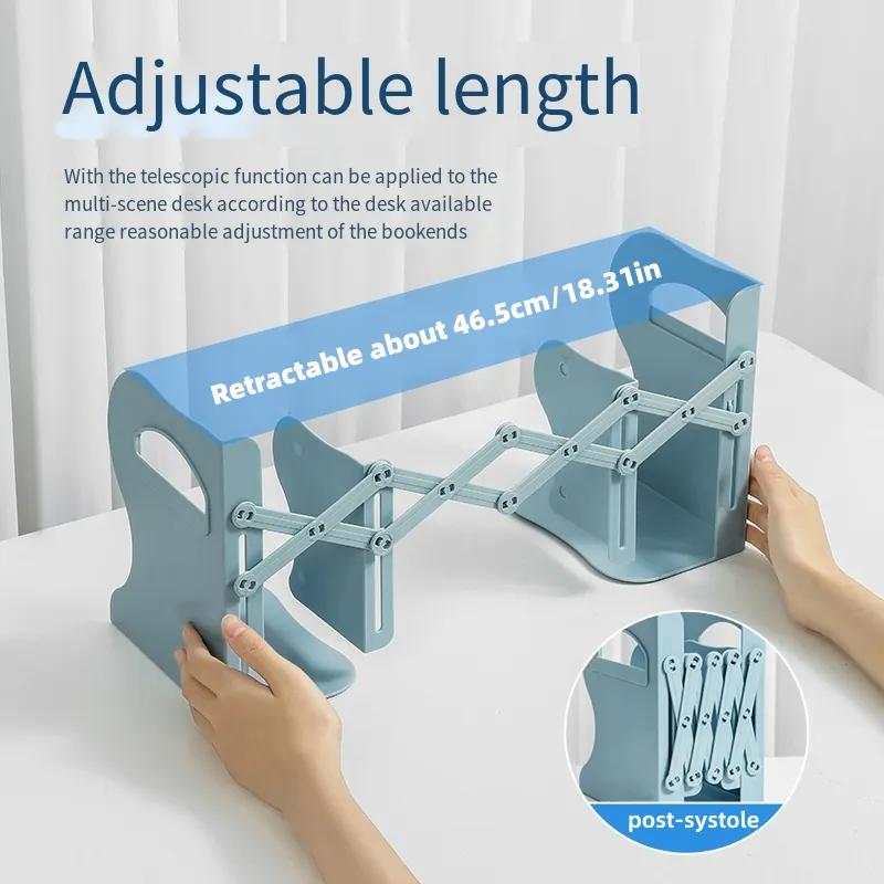 Book Bookshelf Holder Set With Shelves Retractable Office Support Organizer Accessories Desk Stand Pen Bookends For Adjustable 0