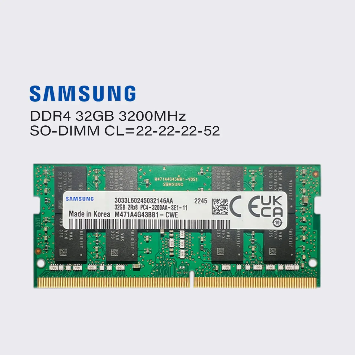Samsung 8gb 16gb 32gb 4gb 3200mhz ddr4 memory laptop ram sodimm pc4 25600s 1.2v