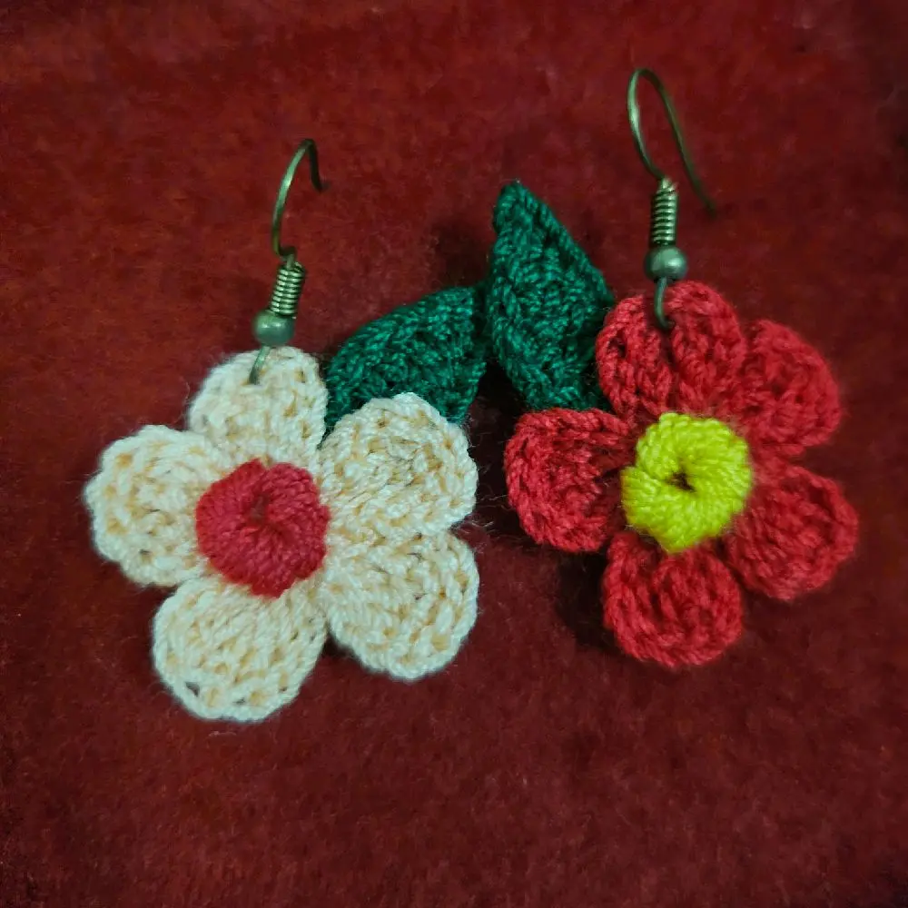 earrings - small size mix match flower earrings for your match with your pretty outfits