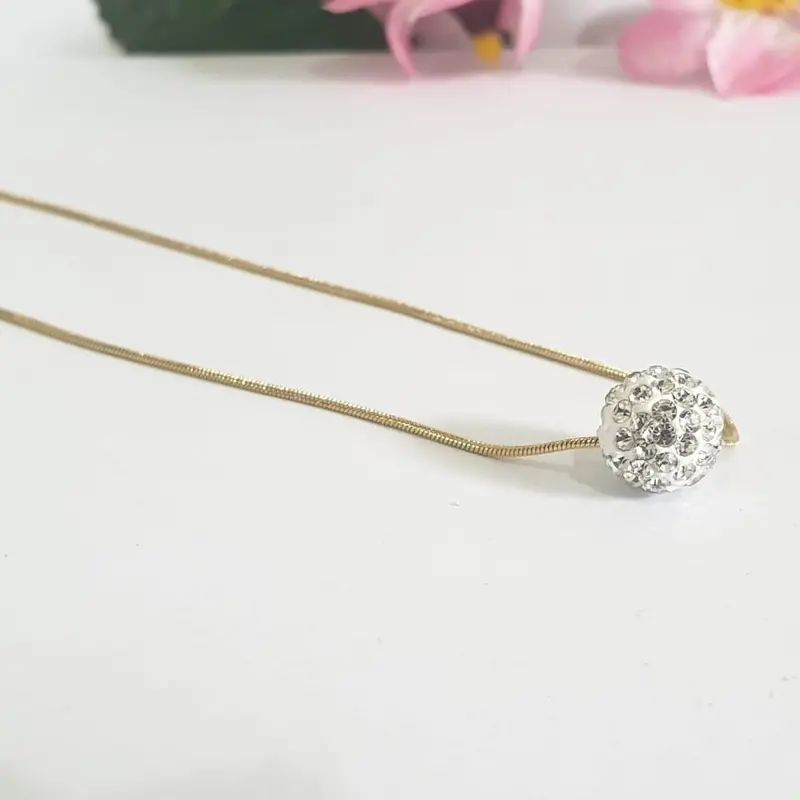 Kalung Titanium Crystal KT45 GOLD ANTI KARAT SELAMANYA (BEST SELLER) 1