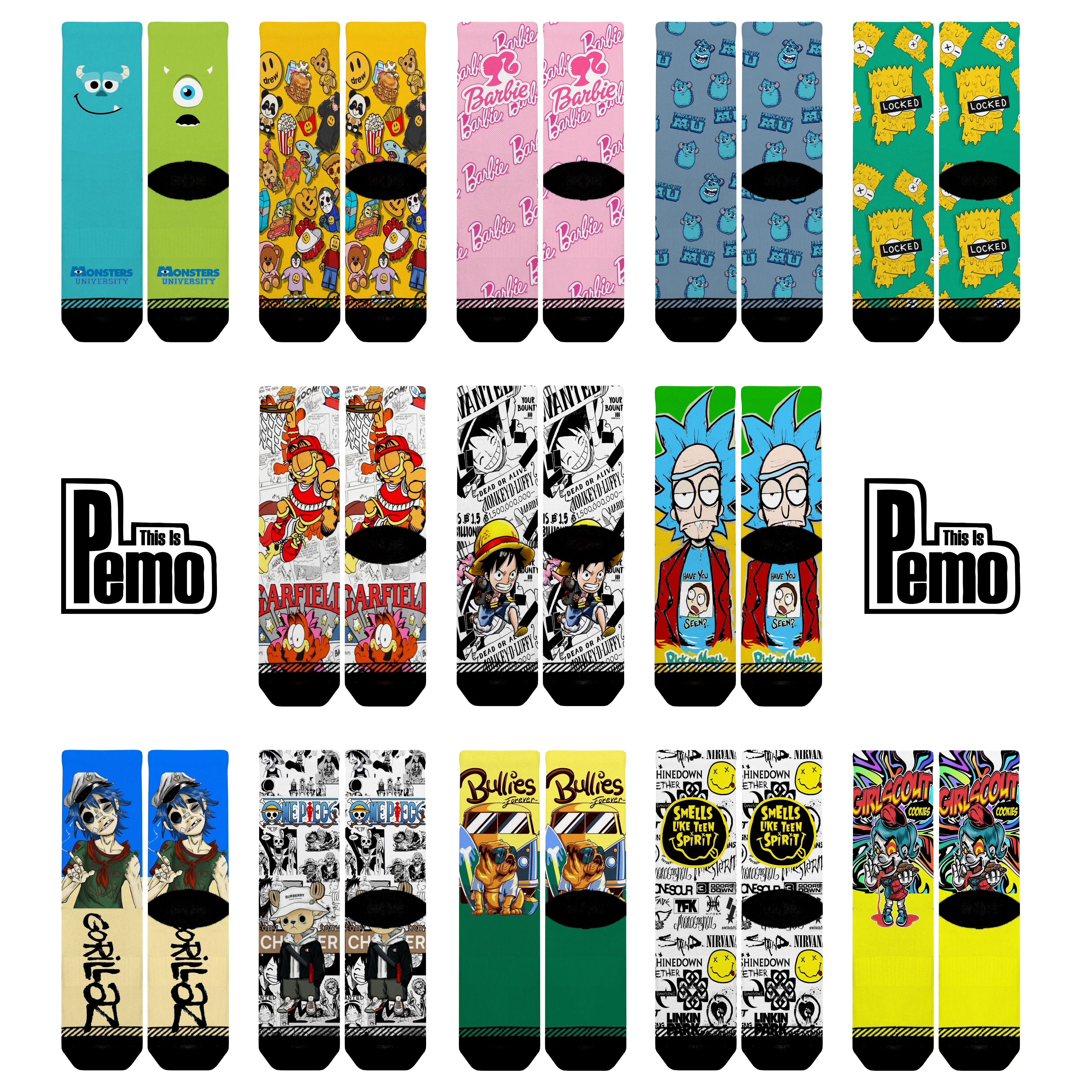 THIS IS PEMO - Kaos Kaki Full Print PREMIUM Series Dewasa // Campur #010