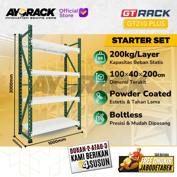 Barat Rack Promo RAK GUDANG BESI GT RACK GT210 PLUS – WAREHOUSE RACK 200KG TINGGI ...