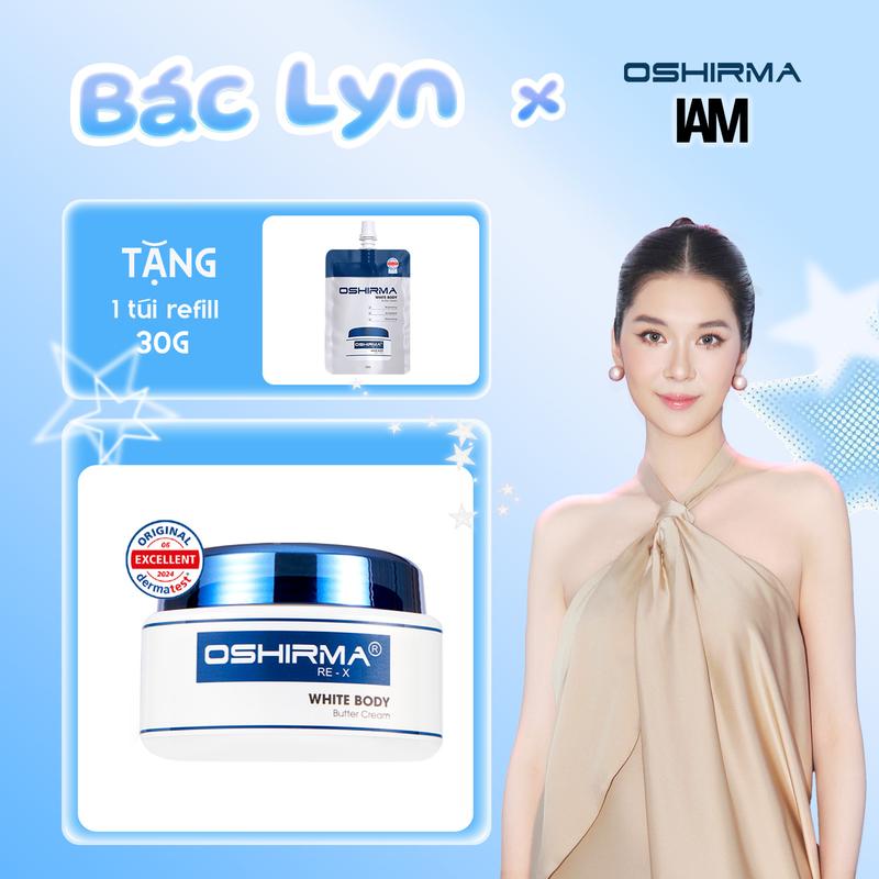   Live Baclyn  Kem Dưỡng Thể Hỗ Trợ Dưỡng Sáng Da Oshirma White Body Butter Cream 200G 