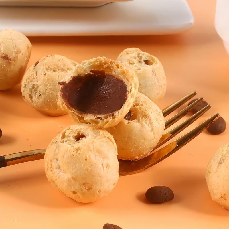 COD Soes Coklat Cokelat/strawberry/ 500g/1kg /Update kemasan terbaru / merek baru/Malona/ mix rasa/halal Kue Sus Kering Isi soes coklat lumer 1 kgr Enak Murah （Cemilan keluarga, cocok untuk dewasa dan anak-anak） Chocolate Food Makanan Snack Manis 6