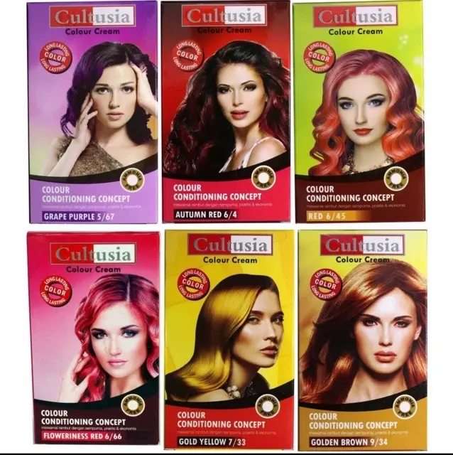 CULTUSIA Hair Color Cat Rambut Semir Pewarna Permanen 30ml 4