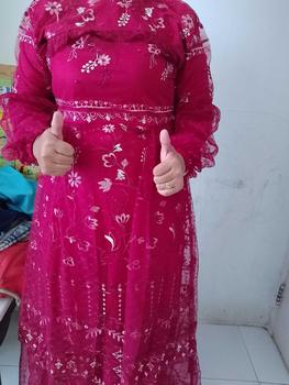 Product Review of RAISHA-Jeehan  Dress/ gamis/ Gaun Pesta Wanita Muslim Untuk  Lebaran, Wisuda, Kondangan full tile  brokat simple tebal dan mewah from M**a A**a 0