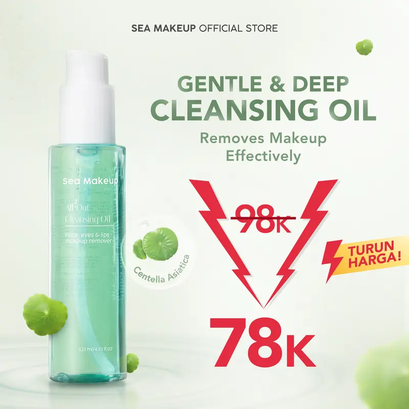 Sea Makeup Gentle and Deep Cleansing Oil - Removes Makeup Effectively Remover Wajah Cleaning Cleanser pembersih oil pembersih Kotoran Muka 0